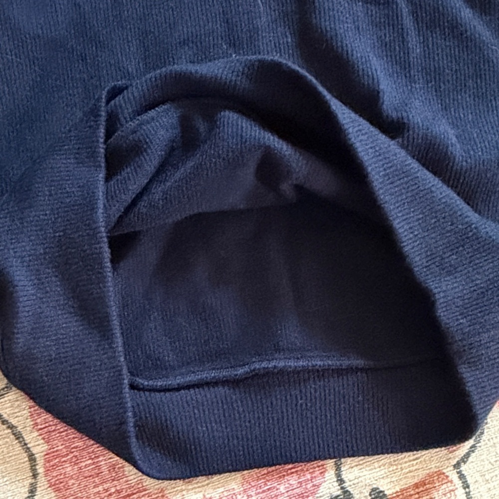 OGL Dark Navy Ribbed Collared Pullover Medium - Picture 6 of 10
